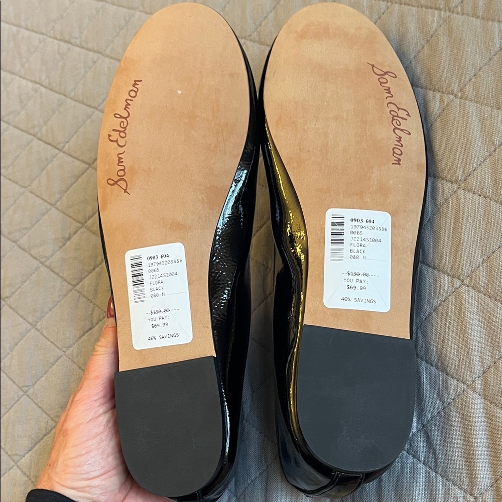 Sam Edelman Shiny Black Loafers - Picture 3 of 5